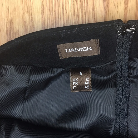 Black Genuine Leather Maxi Skirt - Picture 3 of 7